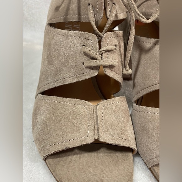 Franco Sarto - Tan Suede/Leather Heeled Sandals - 7M - Picture 7 of 12